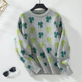 Damen gemusterter Pullover