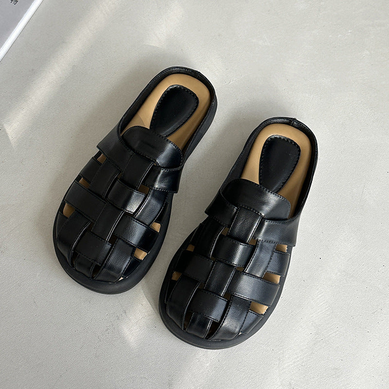 Damen Komfortable geflochtene Sandalen mit bequemer Fußbettgestaltung R&B