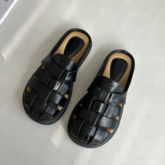 Damen Komfortable geflochtene Sandalen mit bequemer Fußbettgestaltung R&B
