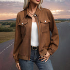 Damen Utility-Jacke mit strukturierter Oberfläche und praktischen Taschen R&B