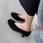 Damen spitze Wedge-Pumps aus samtweichem Velours R&B