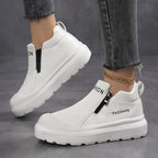 Damen nan Plateau-Sneaker mit seitlichem Reißverschluss, gepolstertem Komfortfußbett und profiliertem Laufprofil R&B