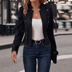 Damen romantischer Blazer mit einzigartigen Knopfdetaills R&B