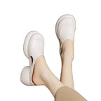 Damen Clogs mit elegantem Riemen und modischem Blockabsatz