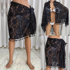 Damen Häkel-Strandsarong mit eleganten Fransen R&B