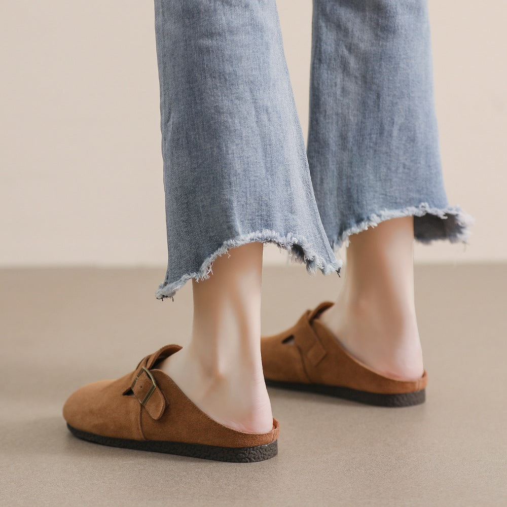 Damen Komfortable Clogs mit modischer Schnallenverzierung R&B