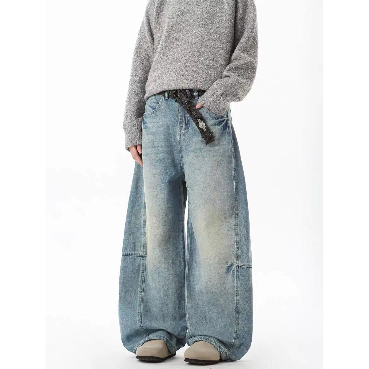 Damen Weit geschnittene Jeans im Urban-Style
