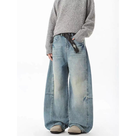 Damen Weit geschnittene Jeans im Urban-Style R&B