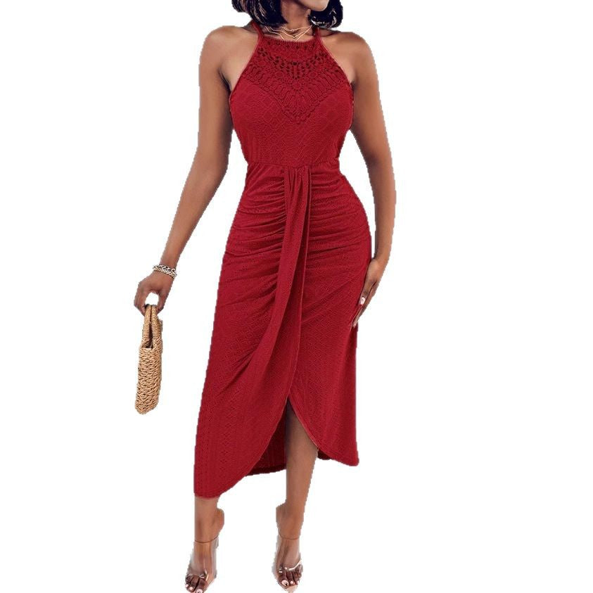 Damen Maxikleid mit geflochtenem Detail und elegantem Taillenschnitt R&B