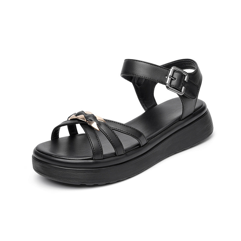 Damen Trendige Riemchensandaletten mit komfortablem Fußbett und elegantem Riemen R&B