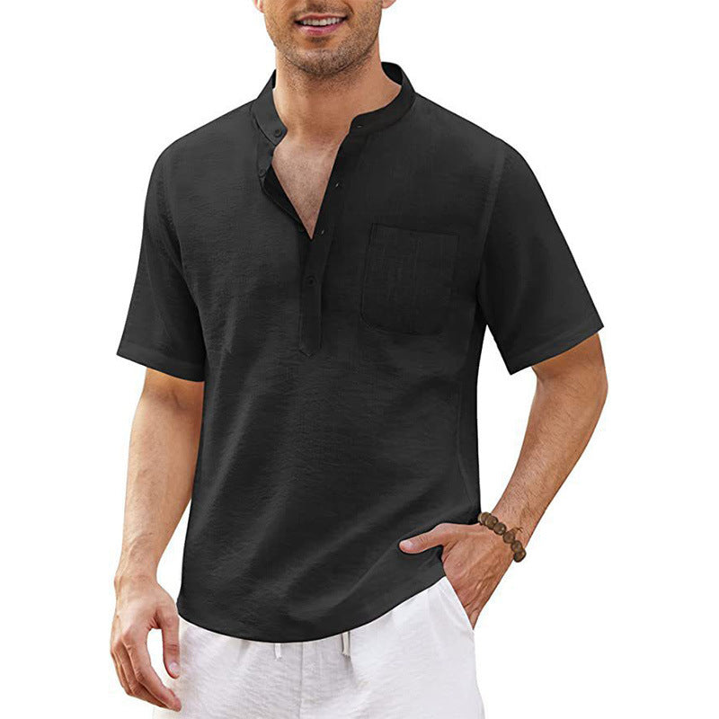 Herren Leichte Kurzarm-Hemd R&B