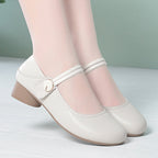 Damen Komfortable Ballerinas mit verstellbarem Riemen