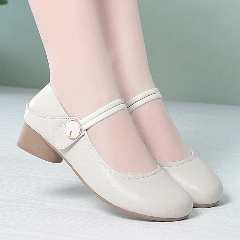 Damen Komfortable Ballerinas mit verstellbarem Riemen