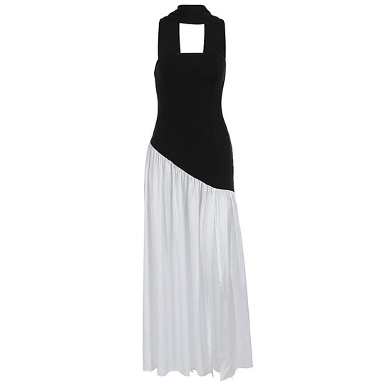 Damen Maxi-Kleid mit elegantem schulterfreiem Design und asymmetrischem Schnitt R&B