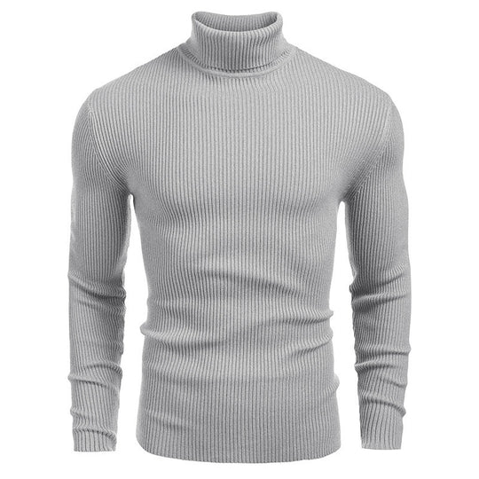 Herren eleganter Rollkragenpullover aus ribbed Strick R&B