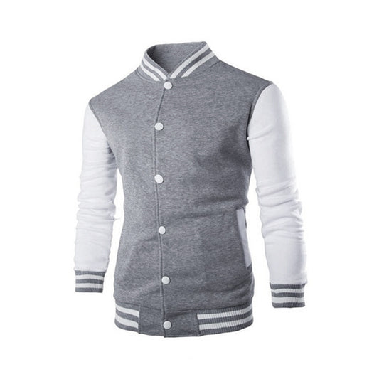Herren Varsity-Jacke mit kontrastierenden Ärmeln und sportlichem Design R&B