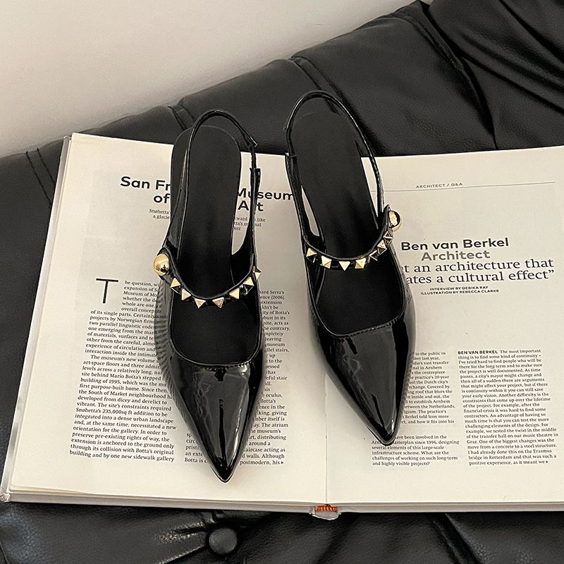 Damen Slingback-Pumps mit metallischen Akzenten R&B