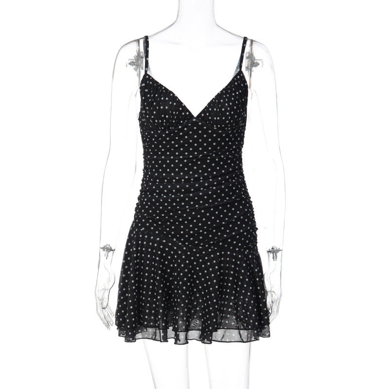Damen Sommerliches Minikleid mit tiefem V-Ausschnitt und tierischem Muster R&B