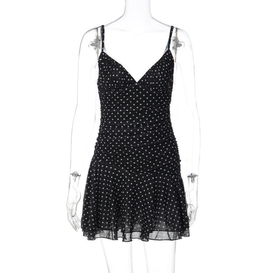 Damen Sommerliches Minikleid mit tiefem V-Ausschnitt und tierischem Muster R&B