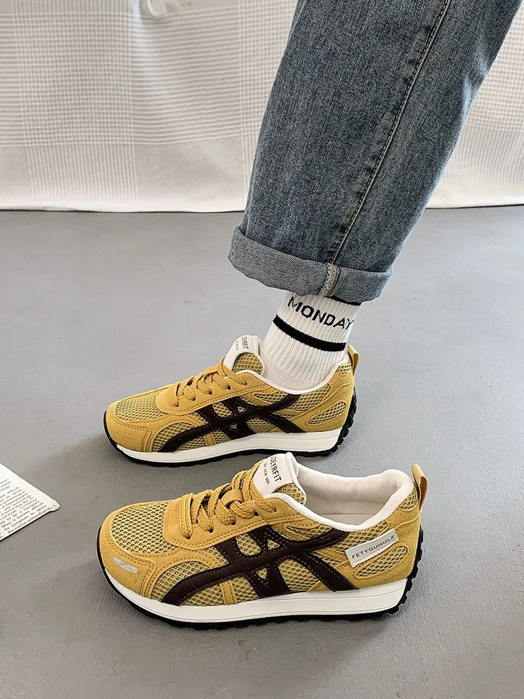 Damen Sportliche Mesh Sneakers mit atmungsaktiver Oberflächenstruktur und rutschfester Sohle R&B