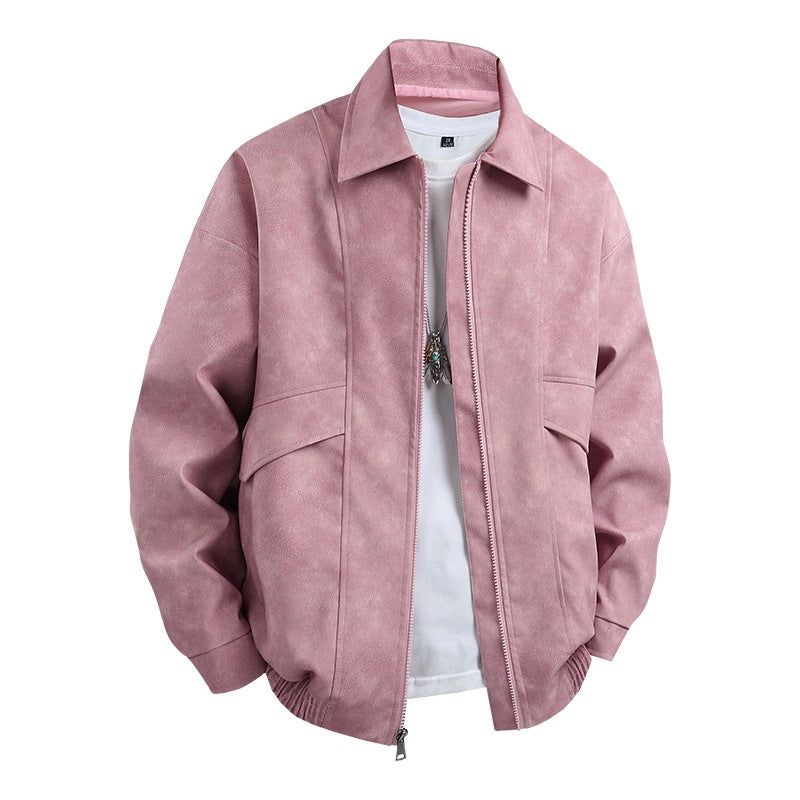 Herren Übergangsjacke im lässigen Vintage-Stil mit seitlichen Eingrifftaschen und elastischen Bündchen R&B
