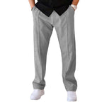 Herren elegante Freizeithose mit seitlichen Eingrifftaschen und geradem Schnitt R&B