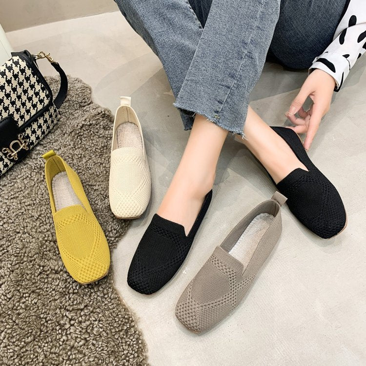 Damen Slip-On Mokassins aus atmungsaktivem Netzmaterial R&B