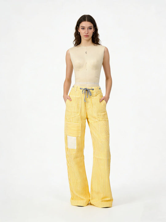 Damen weite Cargo-Hose mit praktischen Taschen und einzigartigem Design R&B