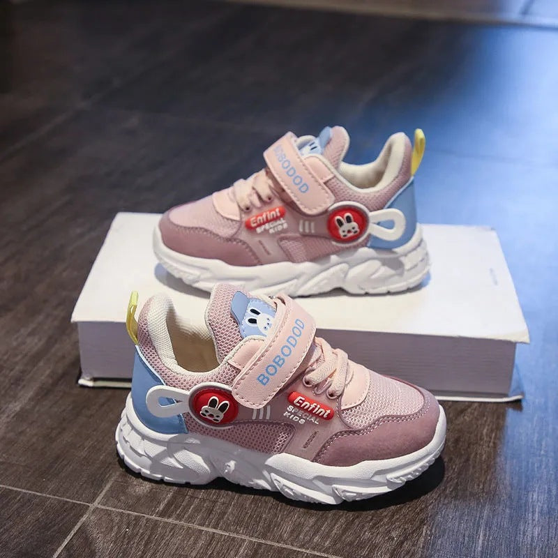 Damen sportliche Klett-Sneaker mit buntem Tiermotiv und atmungsaktivem Obermaterial R&B