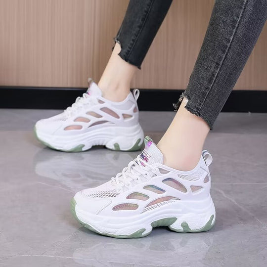 Damen Sportliche Sneakers mit atmungsaktiver Mesh-Oberfläche und komfortabler Dämpfung R&B