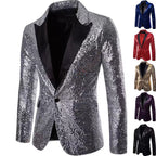 Herren schimmernder Pailletten Blazer R&B