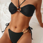 Damen Bandeau-Bikini mit elegantem Verschluss und modischem Design R&B