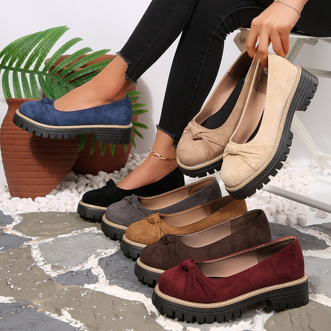 Damen Komfortable Slipper mit dekorativem Schleifenakzent R&B