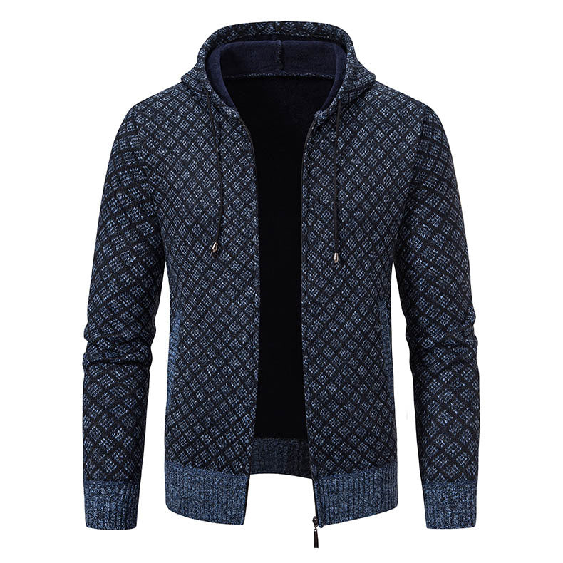 Herren Kapuzenjacke mit strukturiertem Design und eleganten Akzenten