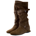 Damen Elegante Stiefel mit verstellbarem Riemen und komfortablem Fußbett R&B