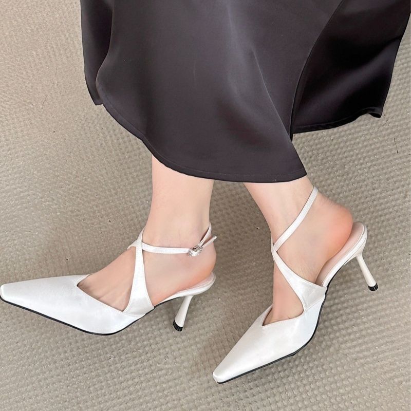 Damen Slingback High Heel Sandalen mit spitzem Design und verstellbarem Riemen R&B