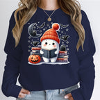 Damen Sweatshirt mit verspieltem Halloween-Motiv und hochwertigem Material