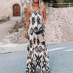 Damen Maxikleid mit aufregendem Ethno-Print und leicht fließendem Schnitt R&B