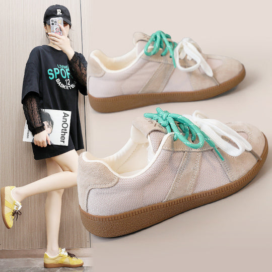 Damen Sportliche Sneaker aus strapazierfähigem Material mit atmungsaktiven Einsätzen R&B