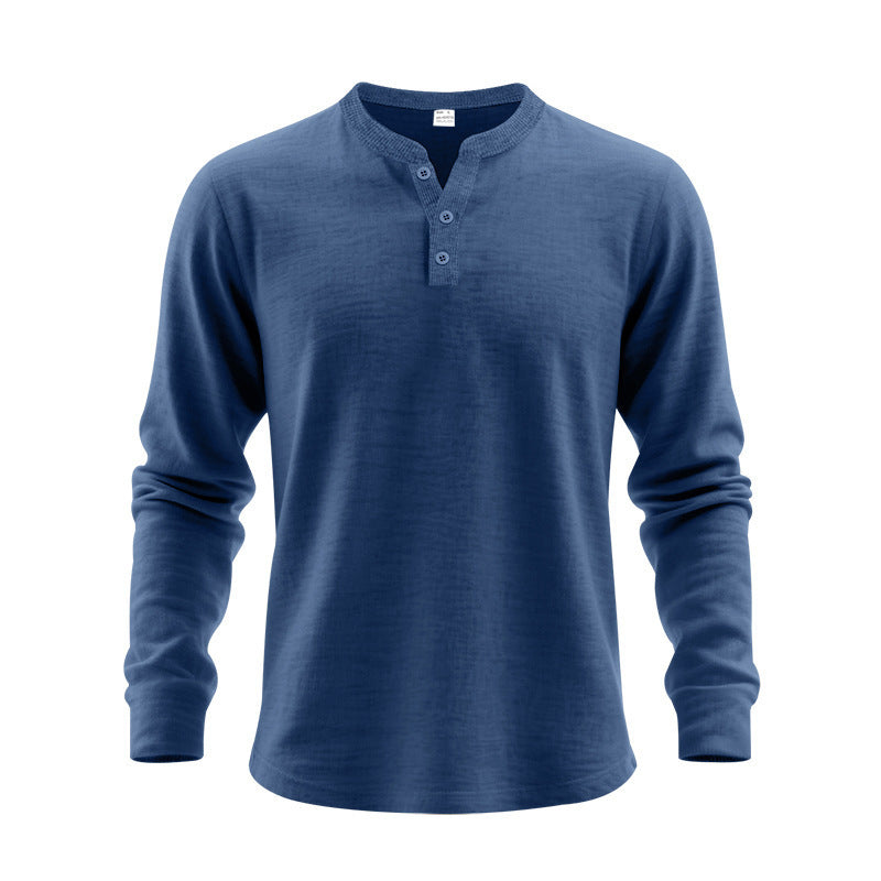 Herren Langarmshirt mit Knopfleiste R&B