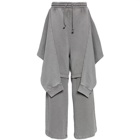 Damen Oversized Freizeithose mit seitlichen Einsätzen und elastischem Bund R&B