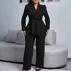 Damen Elegantes Blazer-Hosen-Set R&B