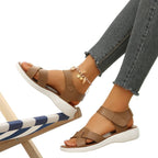Damen Komfortable und elegante Sandalen mit Cross-Riemen R&B