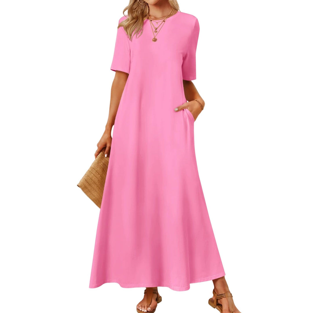 Damen Maxikleid mit lässigem Schnitt und praktischen Taschen R&B
