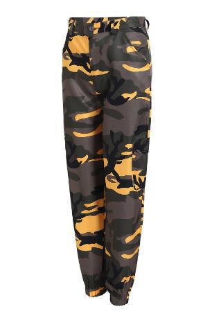 Damen Cargohose im modernen Camouflage-Design mit praktischen Taschen und elastischem Bund R&B