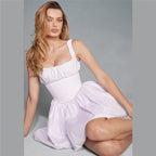 Damen Sommerliches Puffkleid mit Dekorativem Rüschensaum R&B
