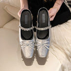 Damen elegante Schleifen-Pumps mit Kristall-Verzierung R&B