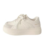 Damen Elegante Plateau-Sneaker mit strukturiertem Obermaterial