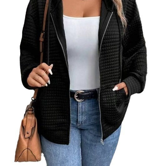 Damen Gefütterte Zip-Jacke mit Kängurutasche R&B