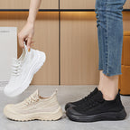 Damen Atmungsaktive Sneaker mit elastischem Schnürsystem und rutschfester Sohle